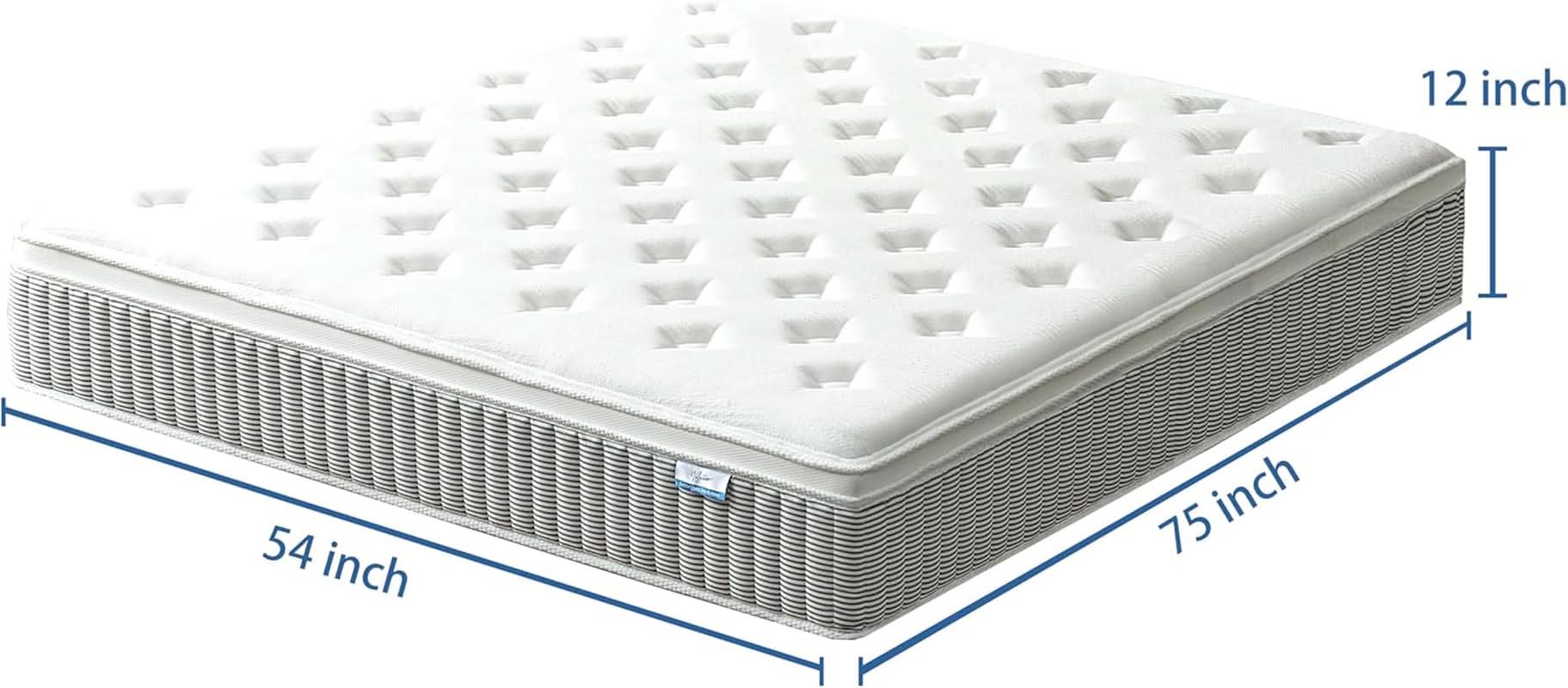 Full Size 12 Inch Premium Memory Foam Hybrid Mattress