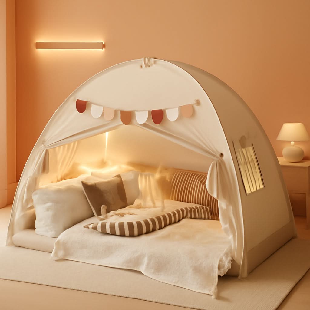 Full Size Bed Canopy Tent Blackout Polyester Cotton