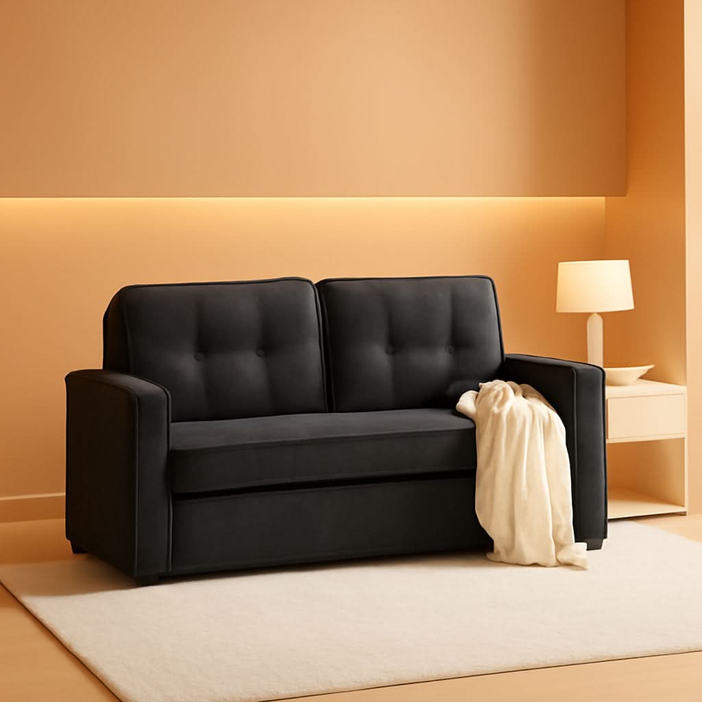 Full Size Futon Sofa Bed Convertible For Living Room