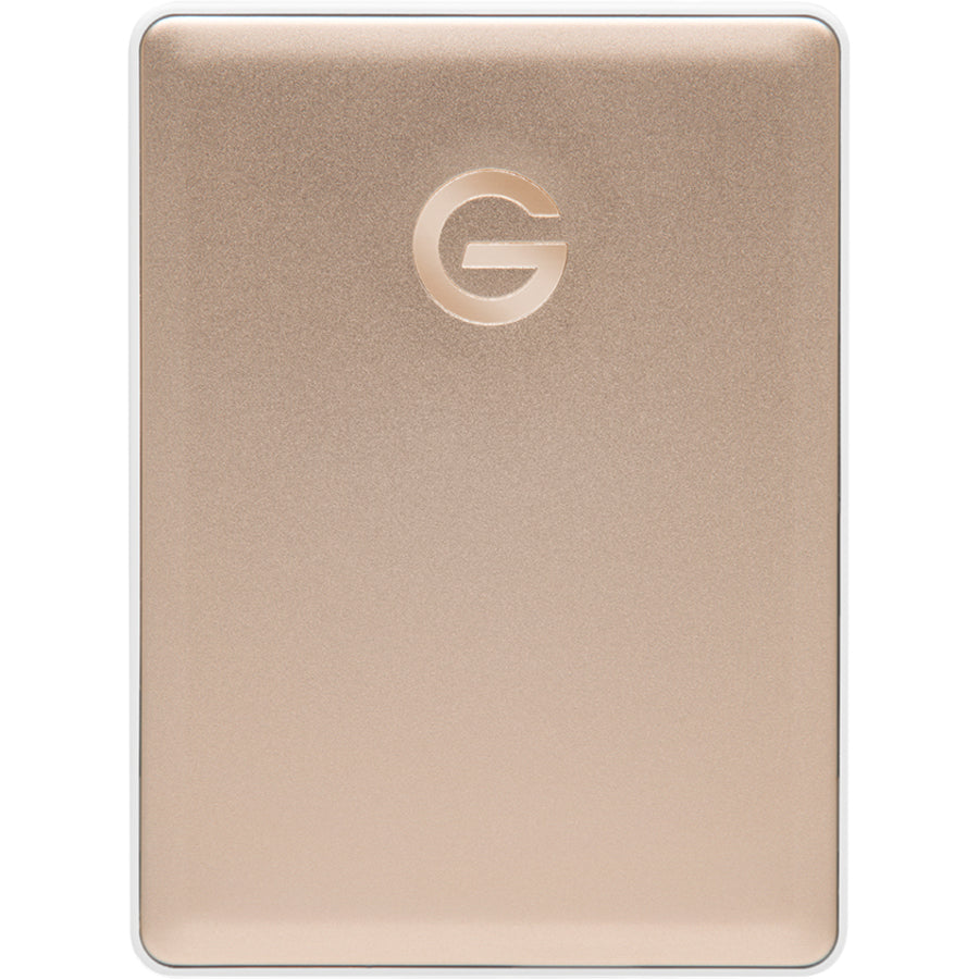 G-Technology G-DRIVE mobile USB-C GDMUCWWC20001AGBV2 2 TB Portable Hard Drive - 2.5 External - Gold" 0G10340