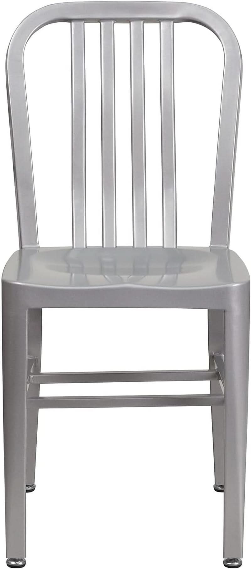 Gael Modern Metal Dining Chairs Set Of 2 In Silver
