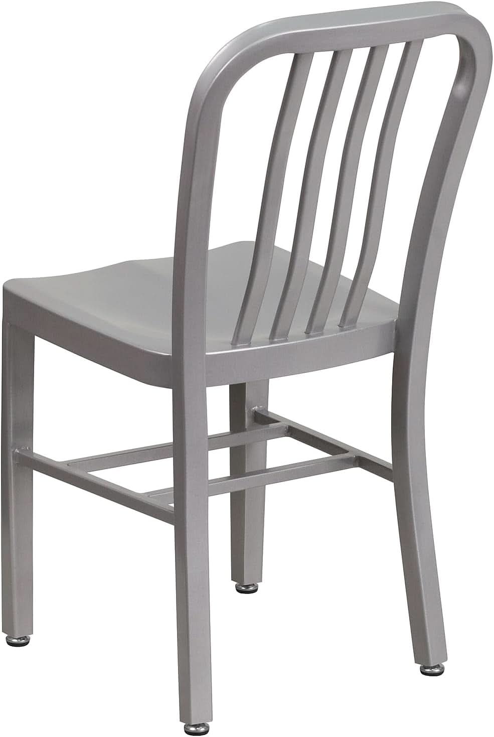 Gael Modern Metal Dining Chairs Set Of 2 In Silver
