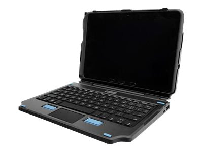 Gamber-Johnson GP-JCT545SAA - Keyboard and folio case ('2 in 1' rugged clamshell case) - POGO pin - for Galaxy Tab