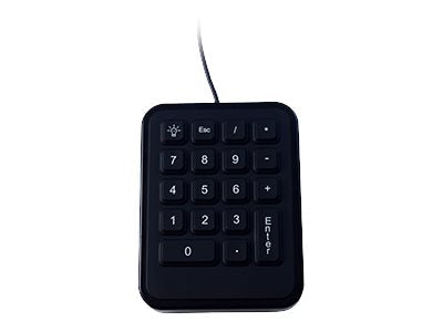 Gamber-Johnson iKey - Keypad - backlit - PS/2, USB - black 7300-0106