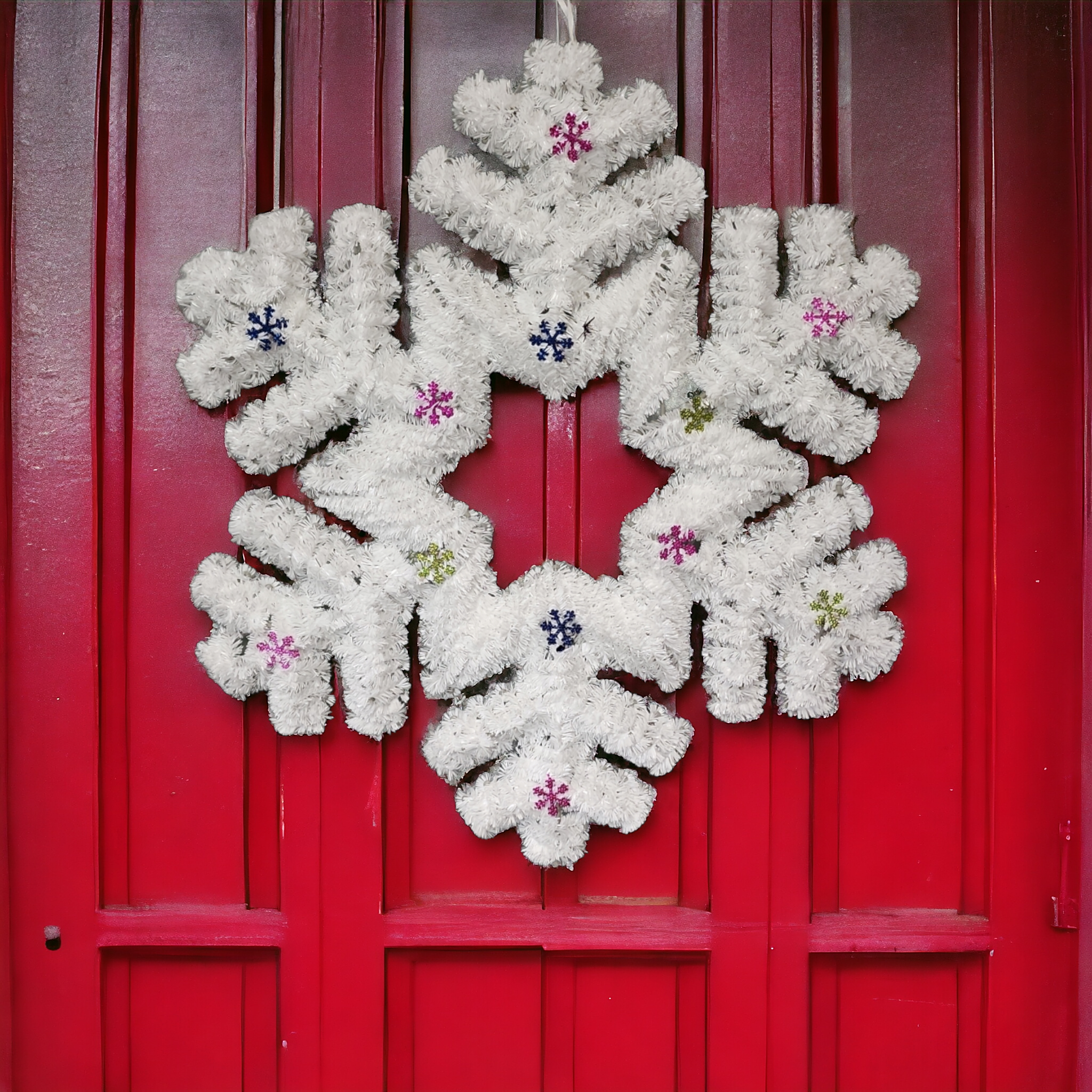 Garland Tinsel Snowflake Wall Hanging