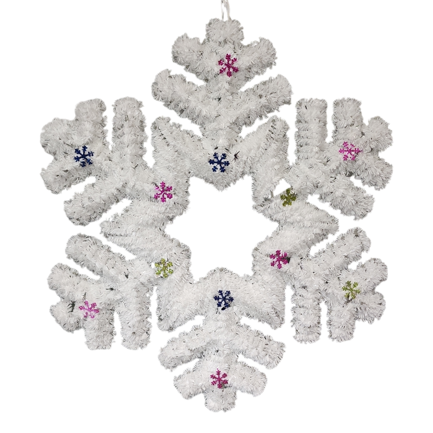 Garland Tinsel Snowflake Wall Hanging