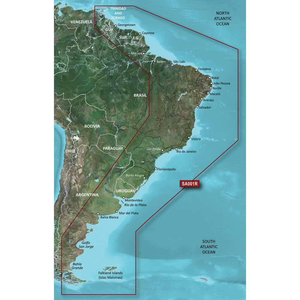 Garmin BlueChart&reg; g3 HD - HXSA001R - South America East Coast -