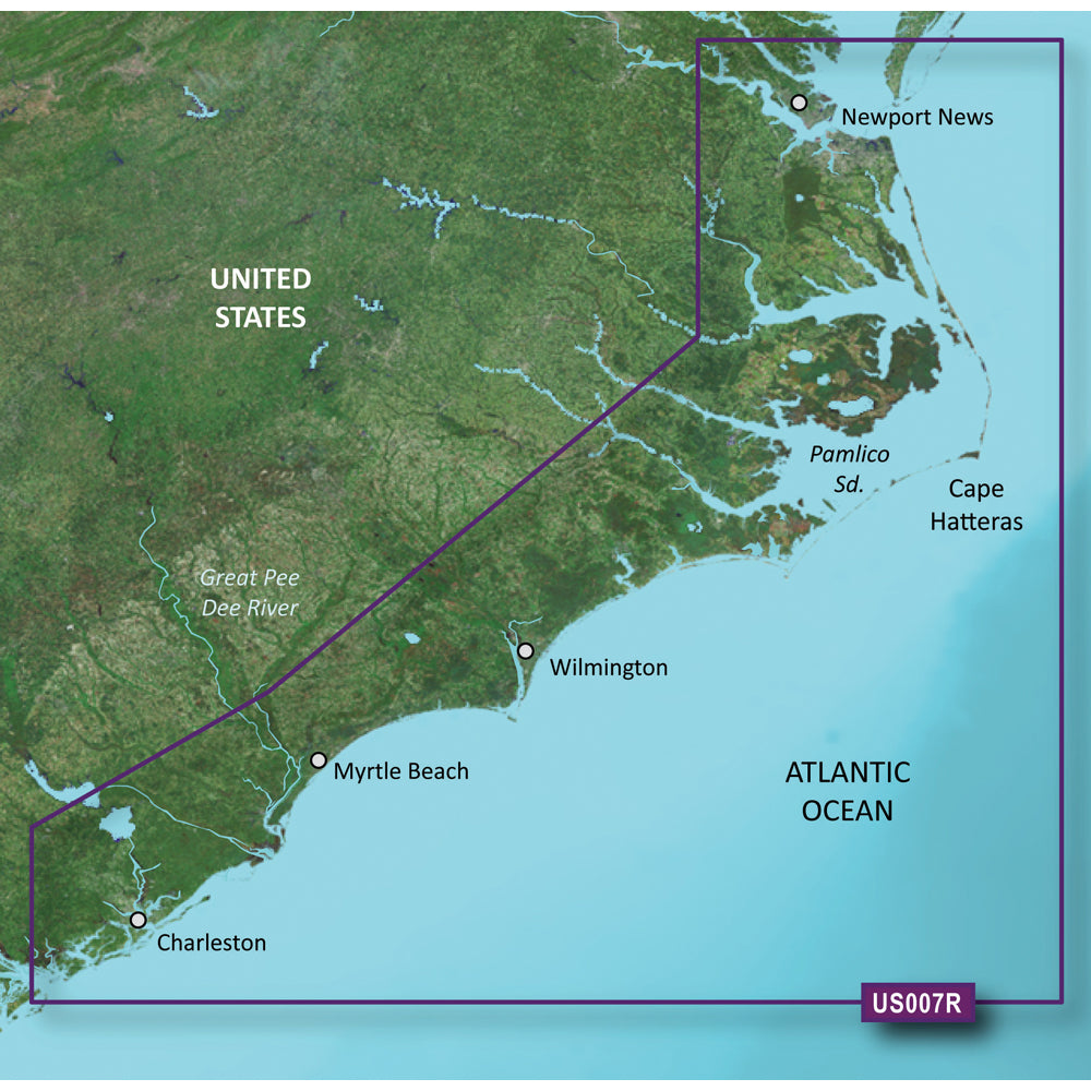 Garmin BlueChart&reg; g3 Vision&reg; HD - VUS007R - Norfolk - Charleston -