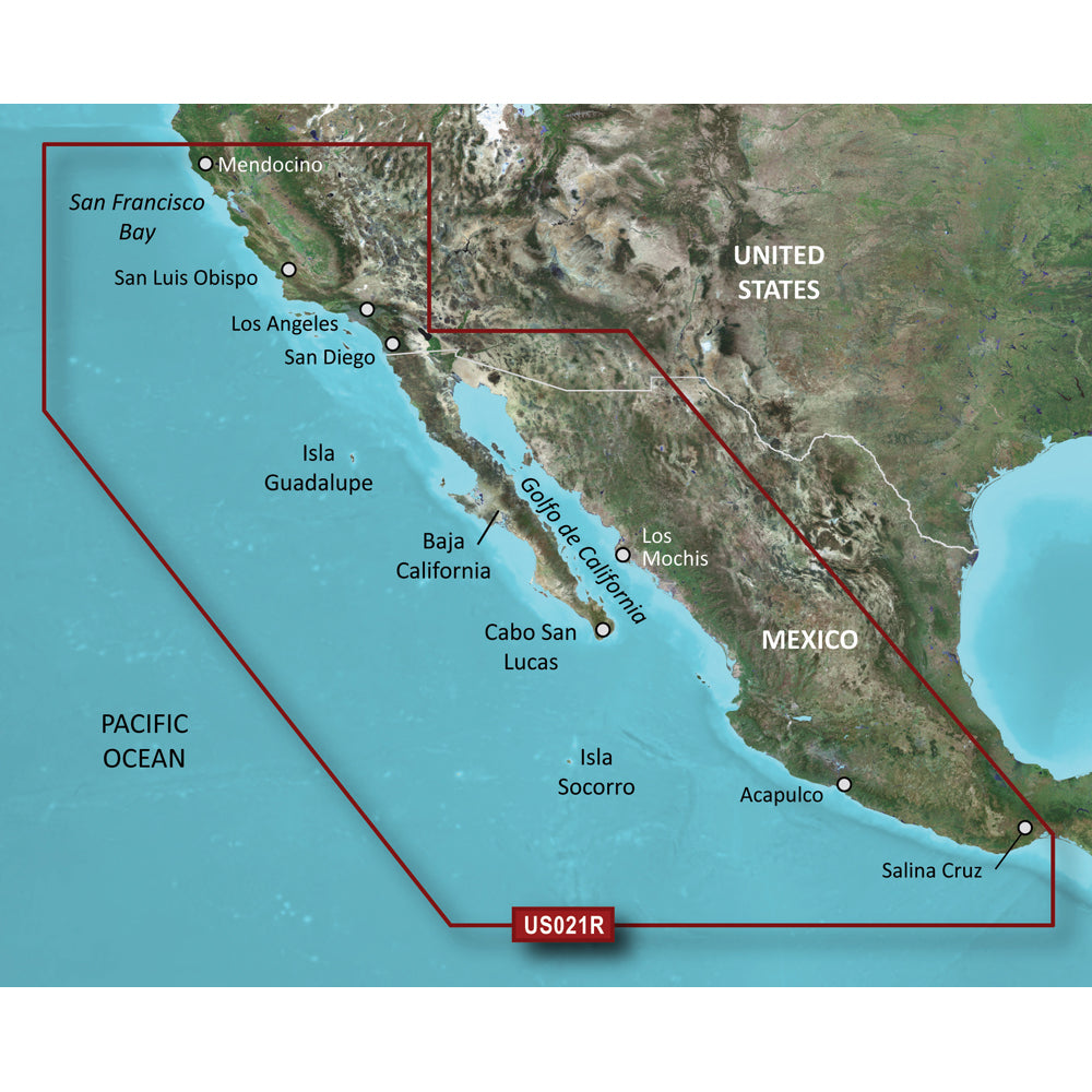 Garmin BlueChart&reg; g3 Vision&reg; HD - VUS021R - California-Mexico -