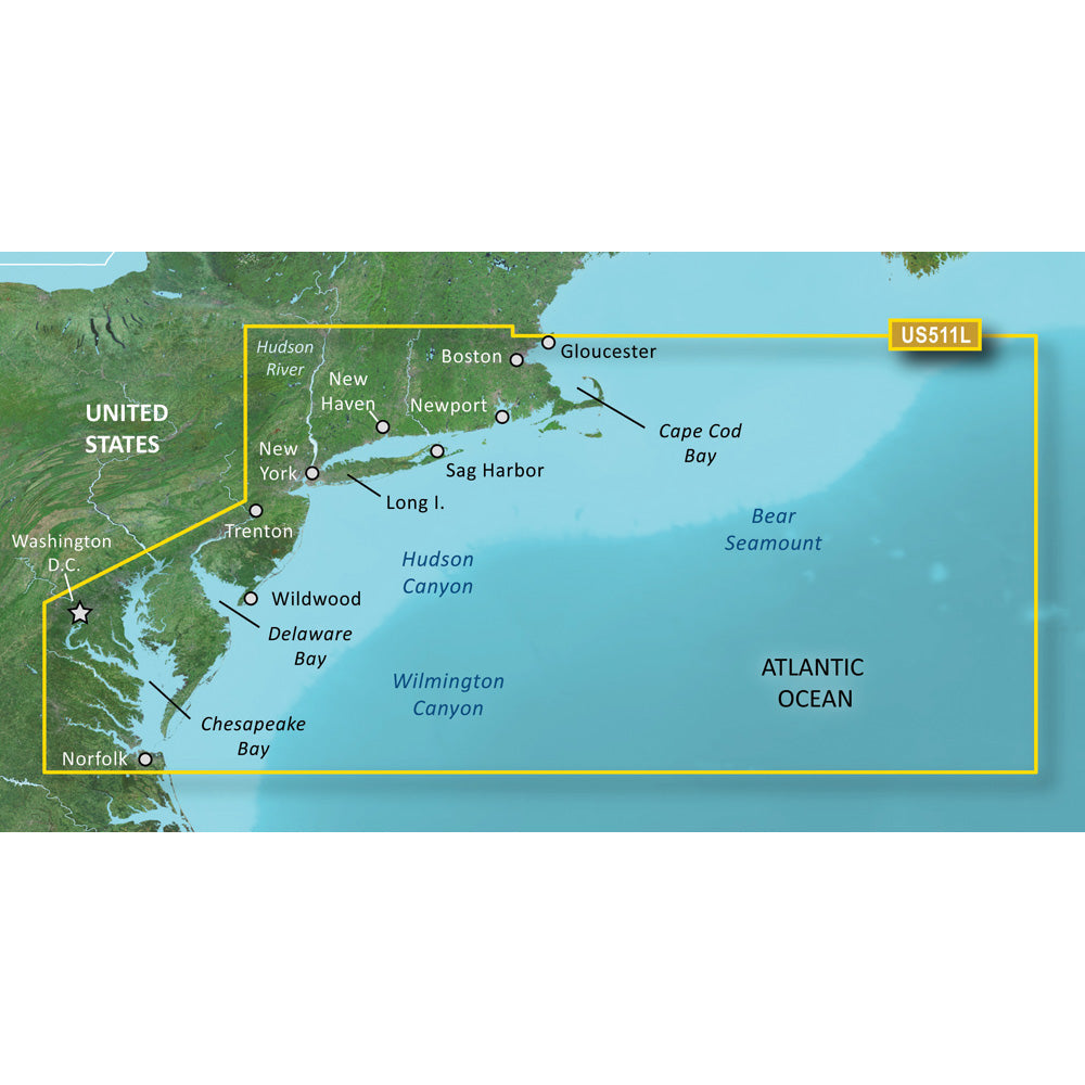 Garmin BlueChart&reg; g3 Vision&reg; HD - VUS511L - Boston - Norfolk -