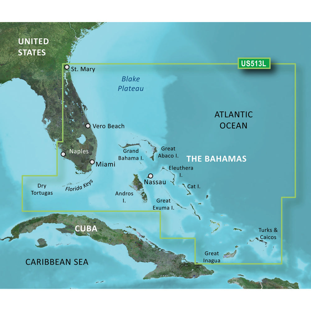 Garmin BlueChart&reg; g3 Vision&reg; HD - VUS513L - Jacksonville - Bahamas -