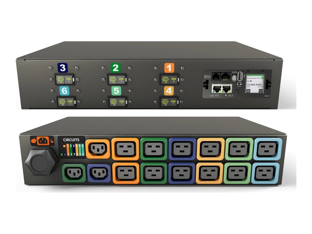 Geist Monitored Unit Level MN05MDR1-15P3B8-5CS15A0H10-S - Power distribution unit (rack-mountable) - AC 208 V - 14.4 kW - 3-phase VP4N52A0