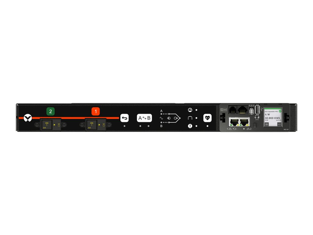 Geist Rack Transfer Switch Monitored Outlet Level ANR5M1R6-06CF18-3TL6TL6A011-D - Power distribution unit (rack-mountable) - VA6N31A0