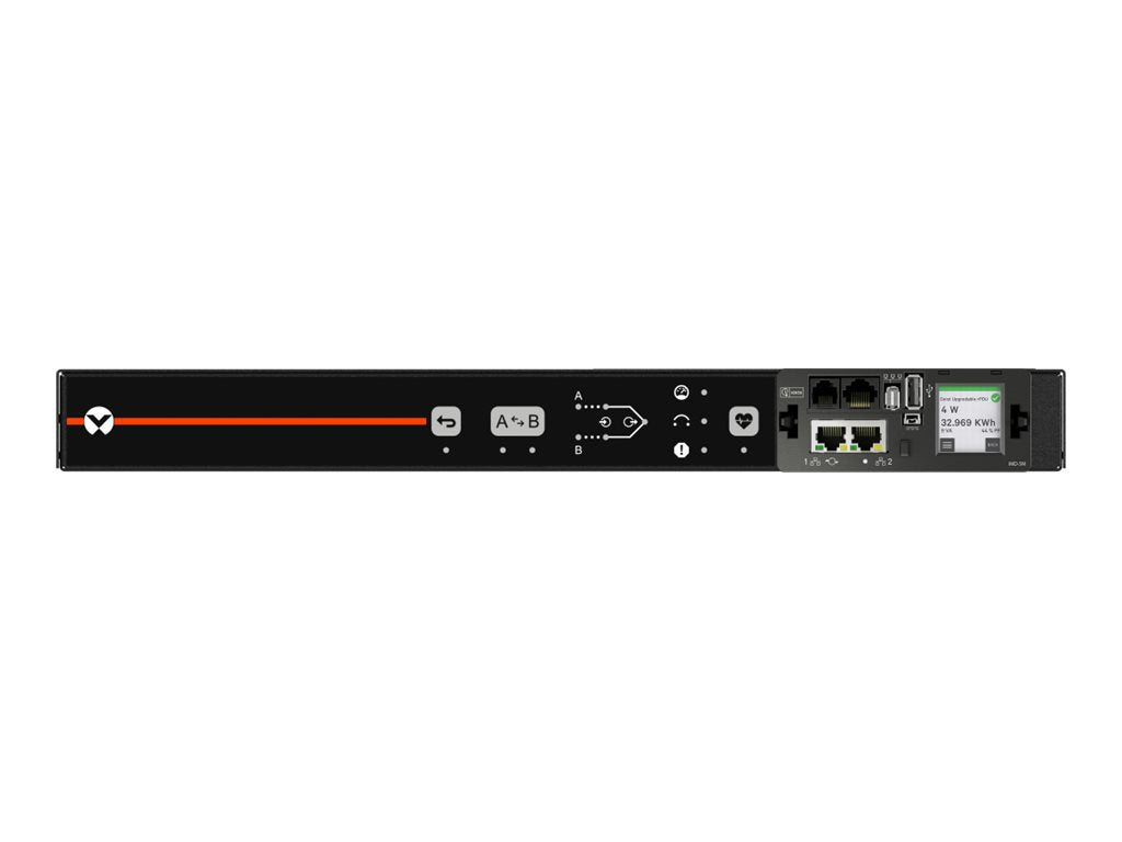 Geist Rack Transfer Switch Monitored Outlet Level - Power distribution unit (rack-mountable) - AC 100-120 V - 1.9 kW - Ethernet VA6N21A0