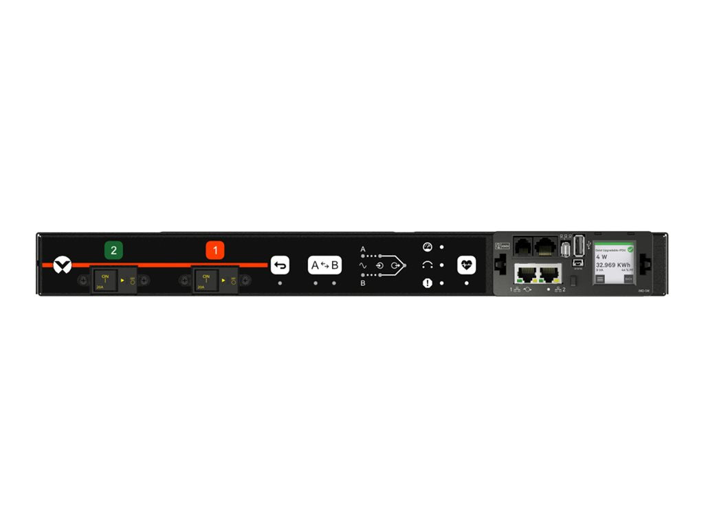 Geist Rack Transfer Switch Monitored Unit Level AN05M1R1-12CF18-3TL6TL6A011-D - Power distribution unit (rack-mountable) - AC VA4N31A1