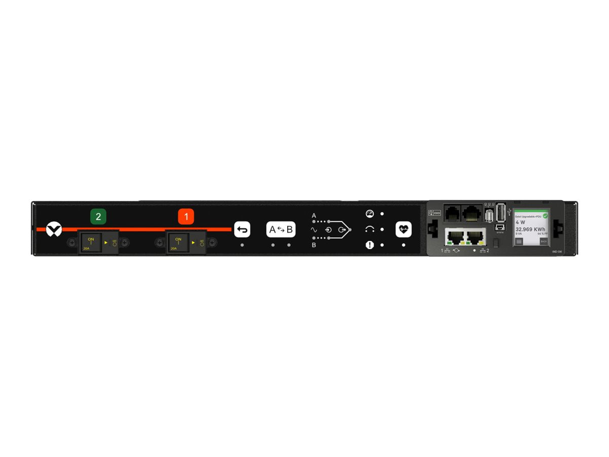 Geist Rack Transfer Switch Monitored Unit Level AN05M1R1-12CF18-3TL6TL6A011-D - Power distribution unit (rack-mountable) - AC VA4N31A1