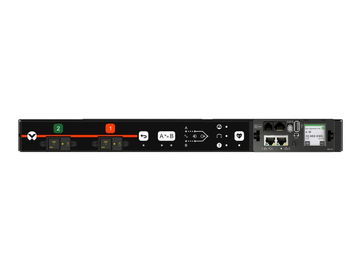 Geist Rack Transfer Switch Switched Outlet Level Monitoring ANU5M1R6-06CF18-3TL6TL6A011-D - Power distribution unit (rack-mountable) VA7N31A0