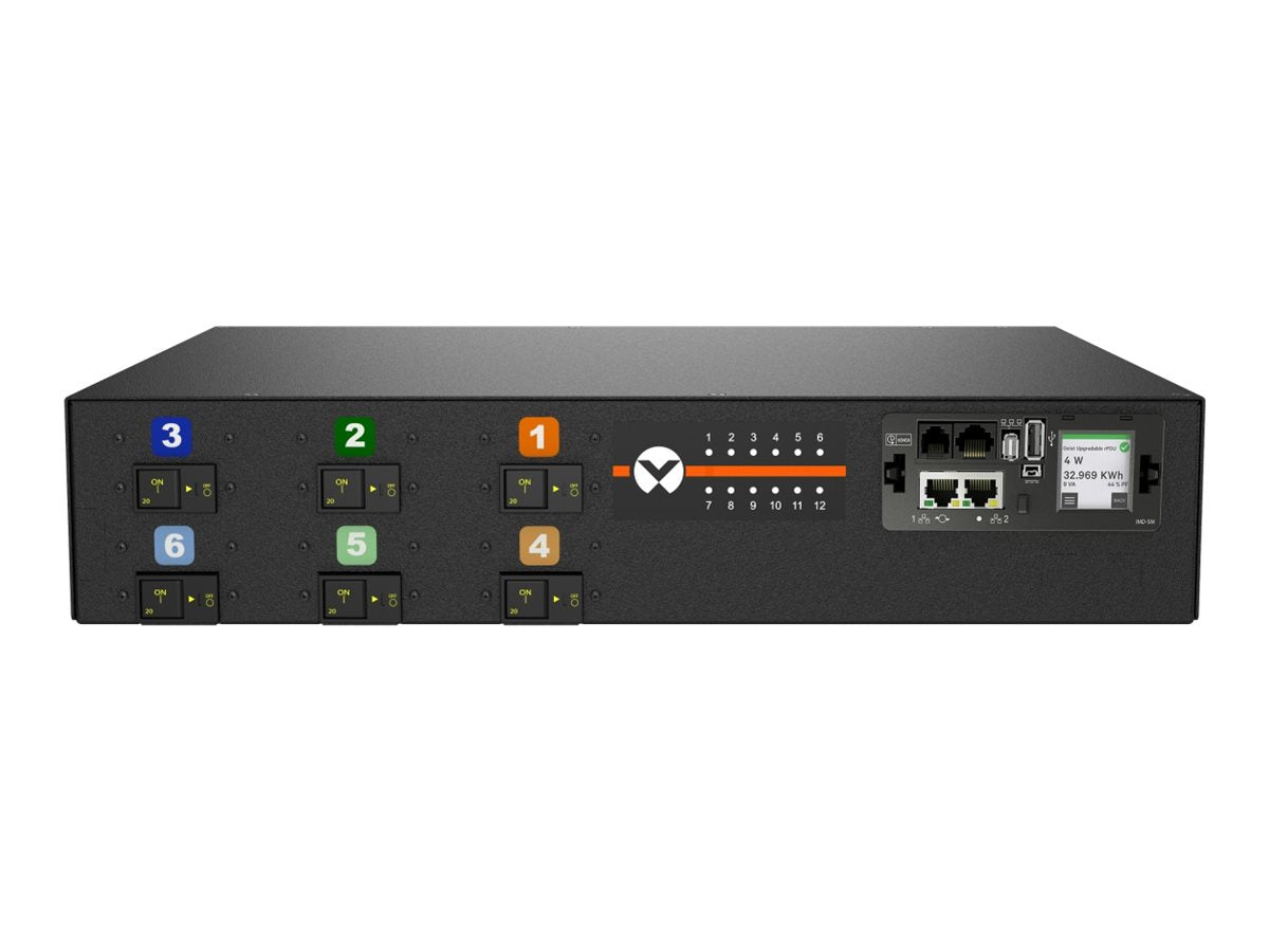 Geist Switched Outlet Level Monitoring MNU5MDR6-12CF18-6PS15D0H10-S - Power distribution unit (rack-mountable) - AC 200-240 V VP7N62A1