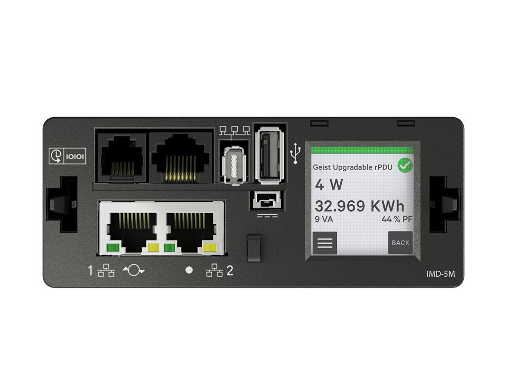 Geist Switched Outlet Level Monitoring MNU5MGB1-24CF18-3TL6A0A10-S - Power distribution unit - AC 208 V - 4.9 kW - RS-232, USB, VP7N30AP