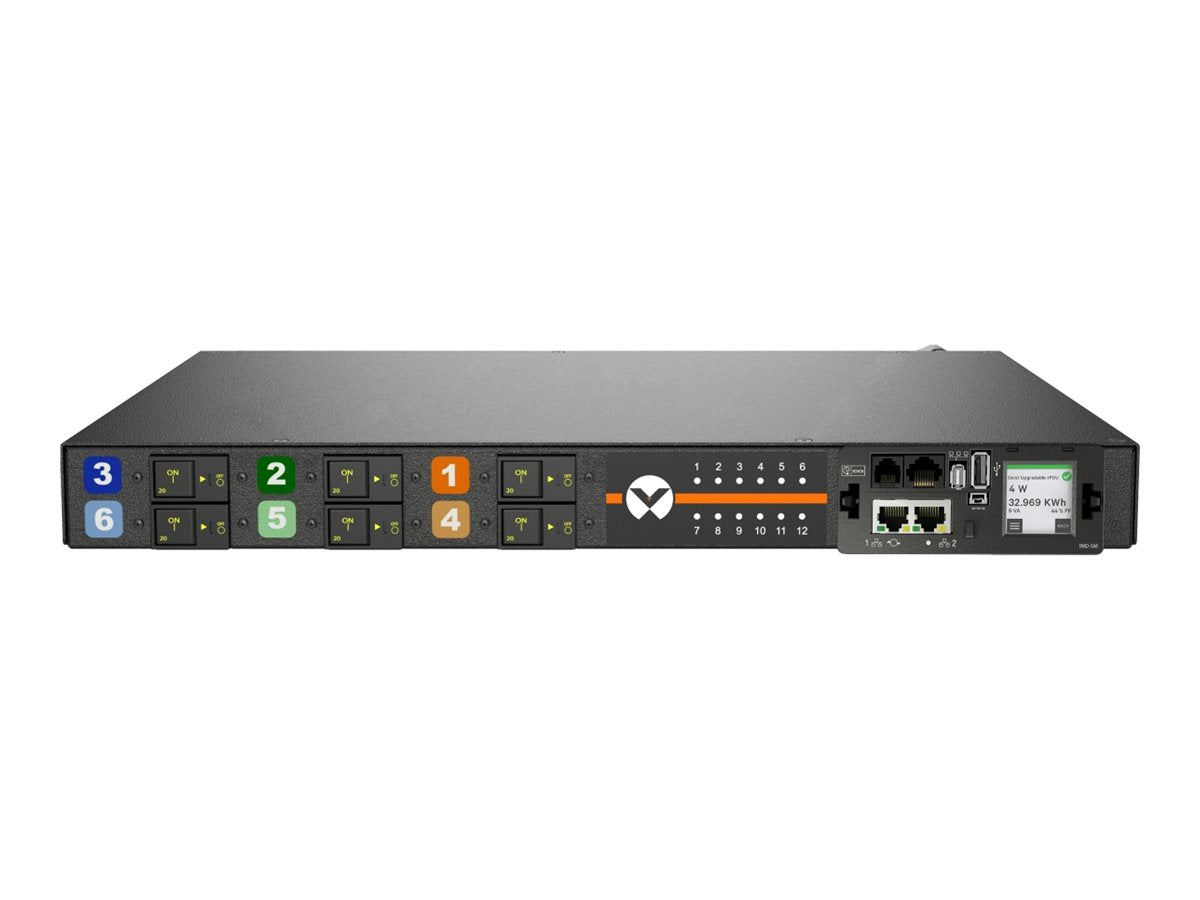 Geist Switched Unit Level Monitoring EC MNS5M1R6-12CF13-3PS56B0H10-S - Power distribution unit (rack-mountable) - AC 200-240/346-415 VP5N31A5
