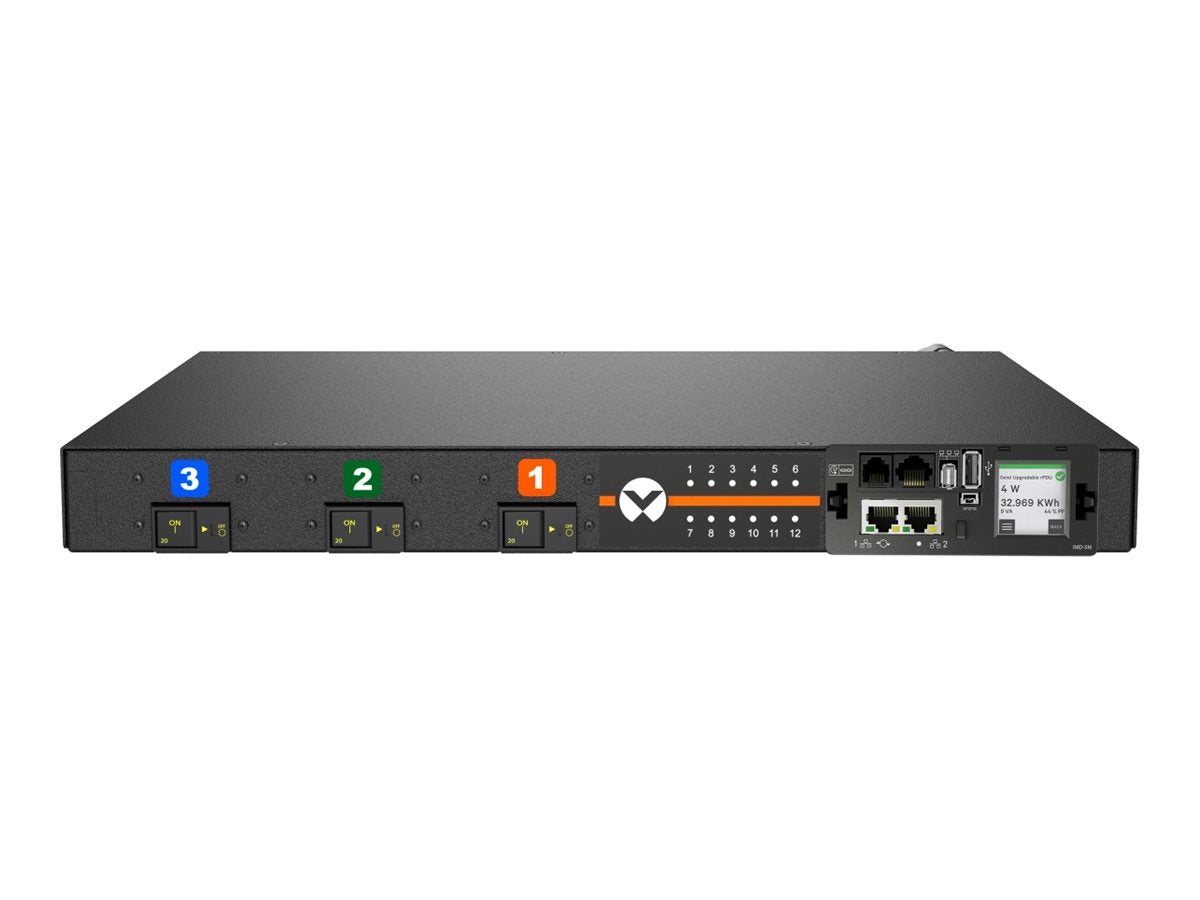 Geist Switched Unit Level Monitoring EC MNS5M1R6-12CF18-4CS15A0H10-S - Power distribution unit (rack-mountable) - AC 200-240 VP5N41A0