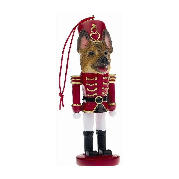German Shepherd Soldier Dog Nut Cracker Ornament