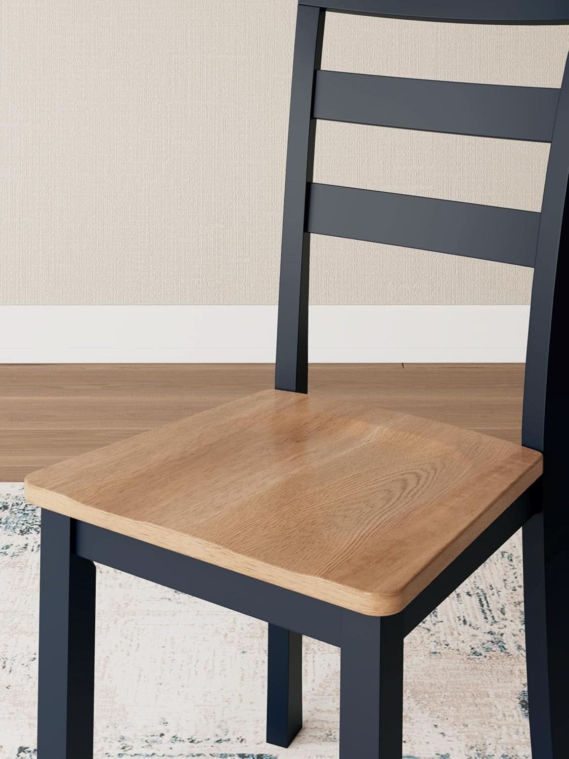 Gesthaven Solid Wood Frame Dining Chair Set 2 White Natural