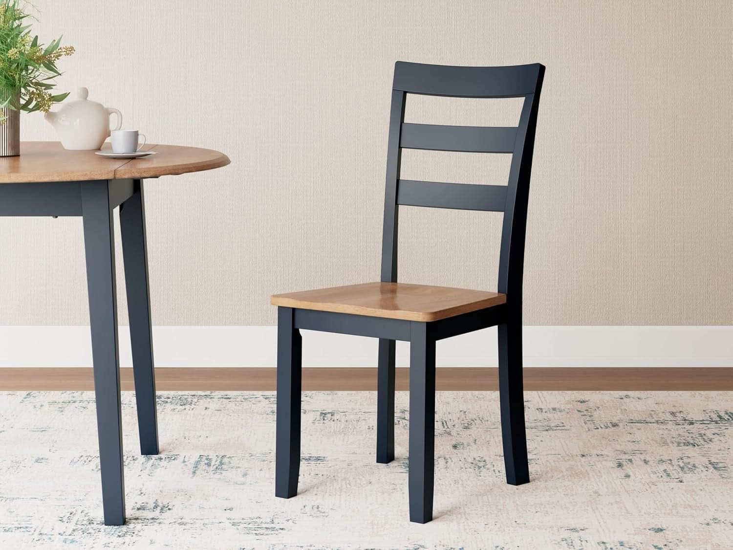 Gesthaven Solid Wood Frame Dining Chair Set 2 White Natural