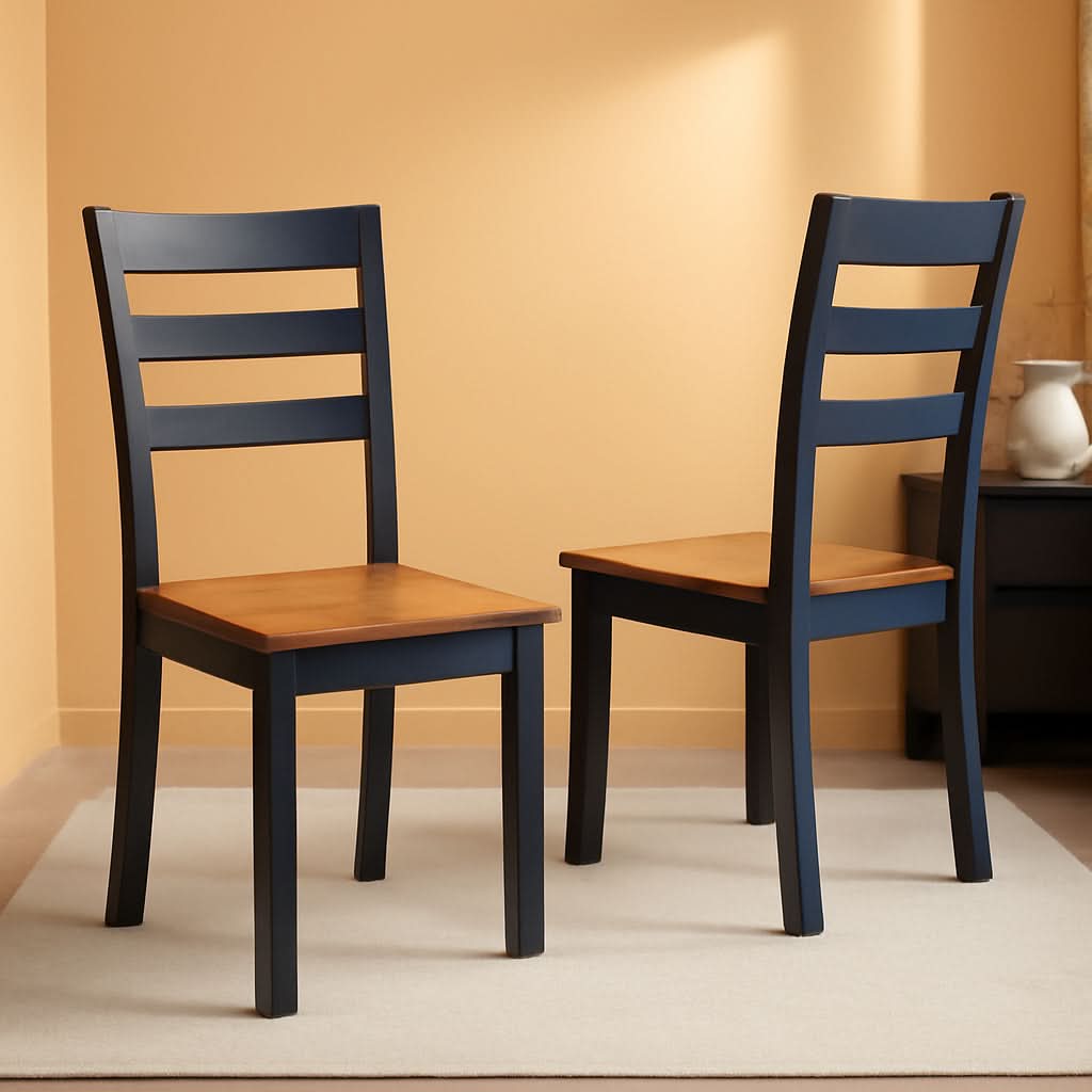 Gesthaven Solid Wood Frame Dining Chair Set 2 White Natural