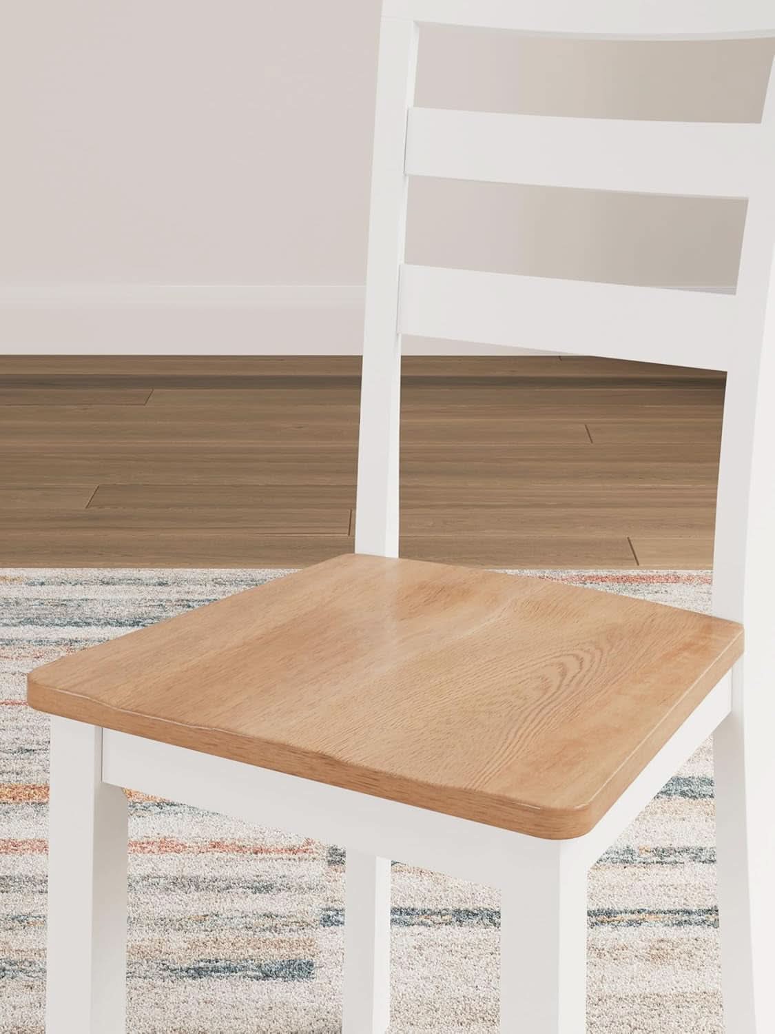 Gesthaven Solid Wood Frame Dining Chair Set White Natural
