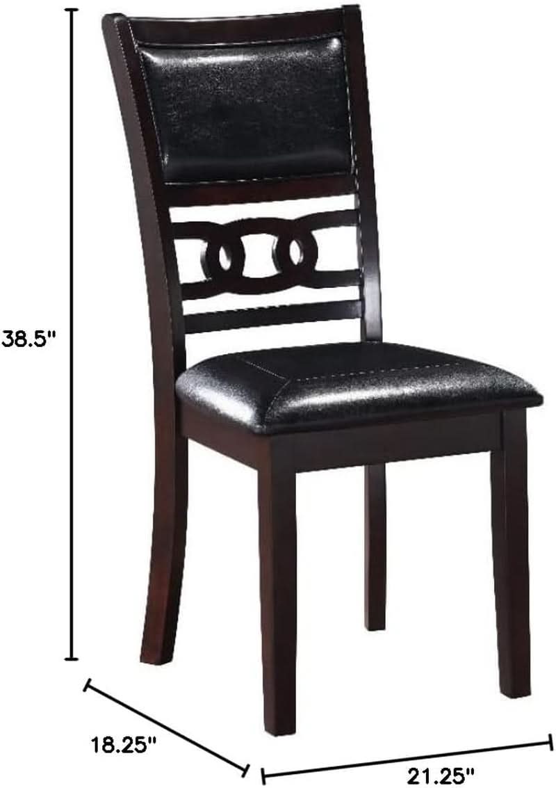 Gia Ebony Dining Chairs Set Of 2 Rubber Wood Solids