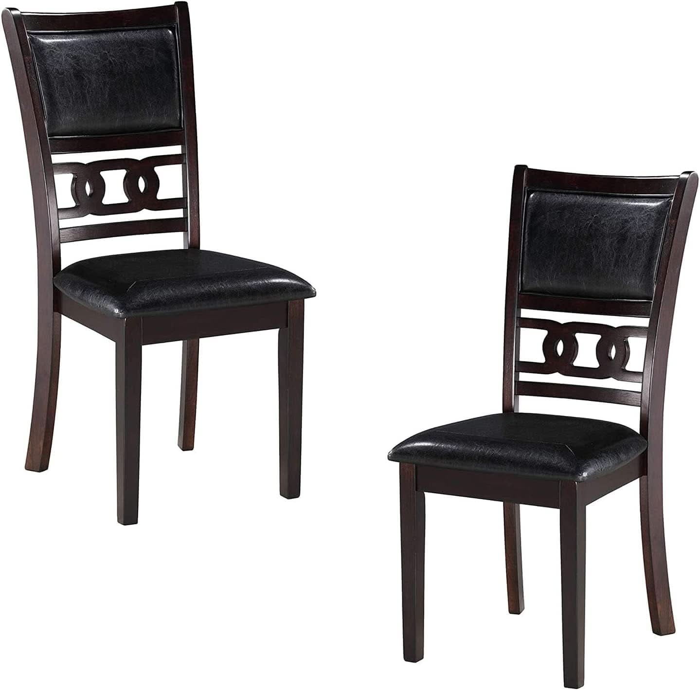 Gia Ebony Dining Chairs Set Of 2 Rubber Wood Solids