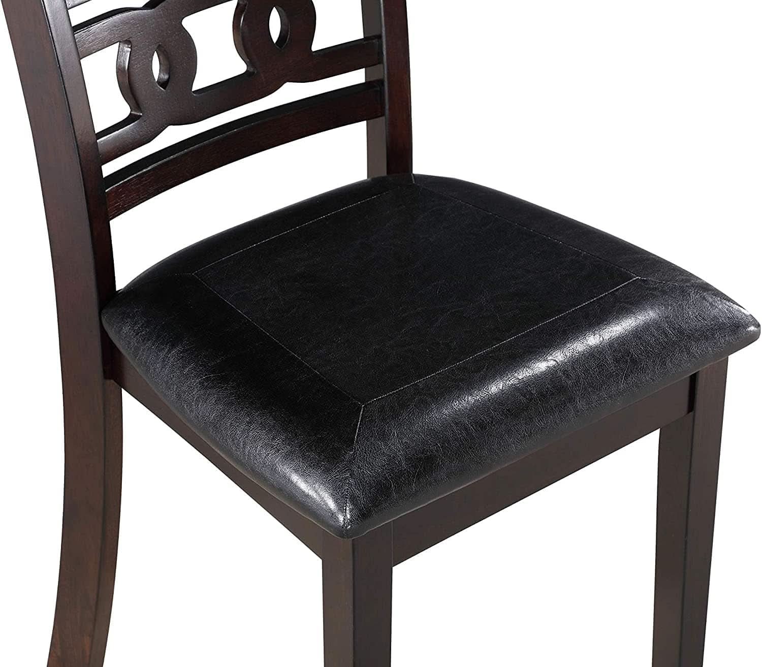 Gia Ebony Dining Chairs Set Of 2 Rubber Wood Solids