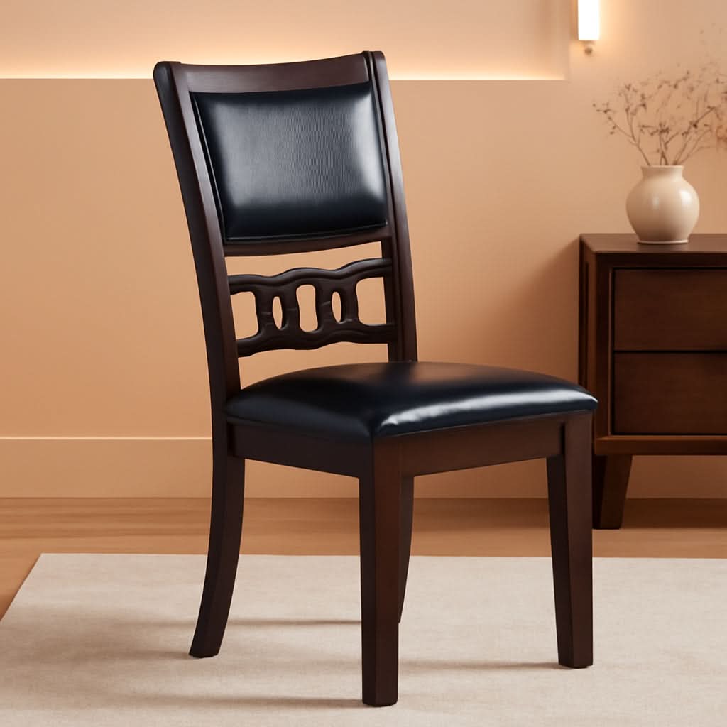 Gia Ebony Dining Chairs Set Of 2 Rubber Wood Solids