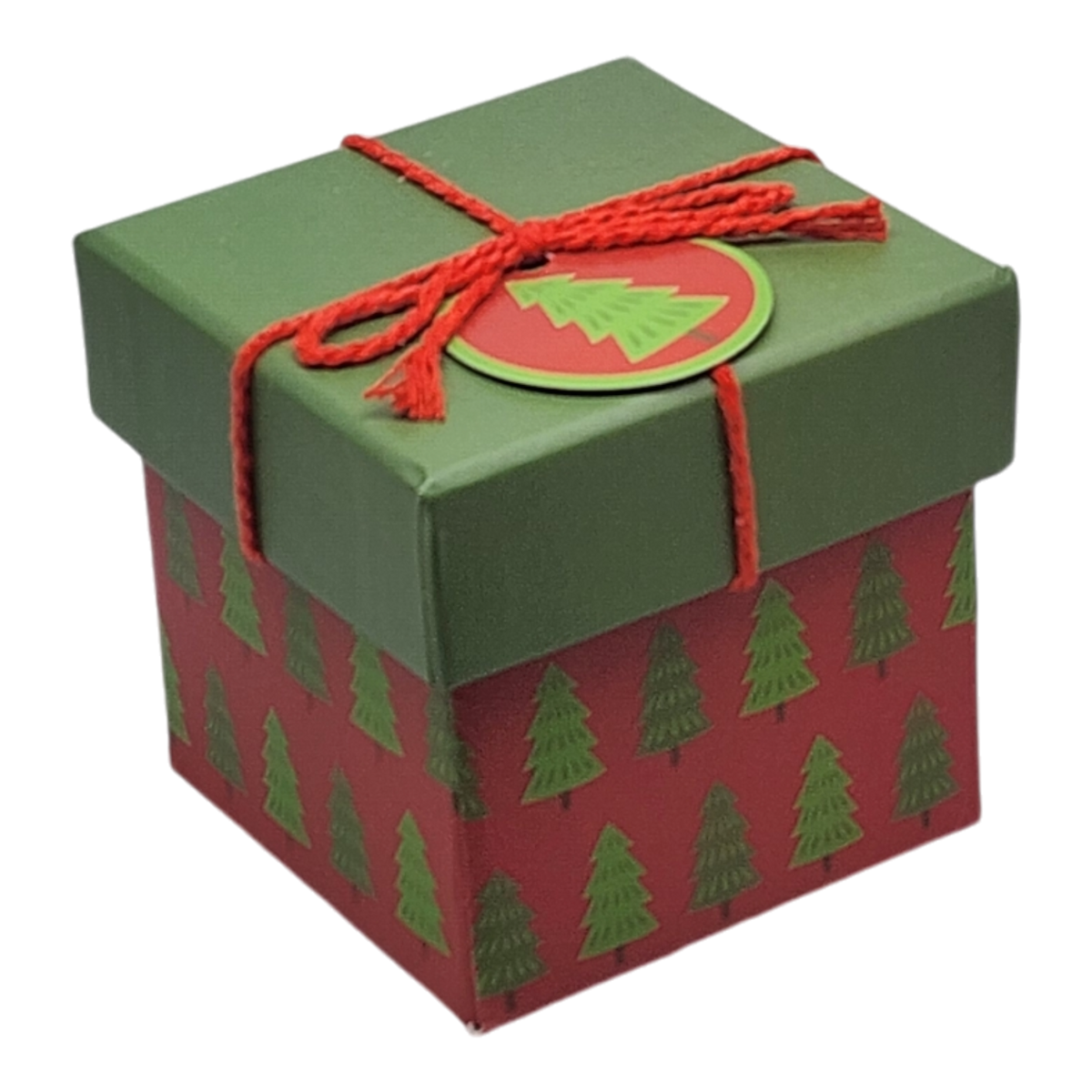 Gift Box Cube for Gift Cards - 3" x 3" - Trees