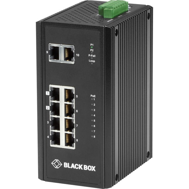 Gigabit Ethernet (1000-Mbps) Extreme Temperature Poe+ Switch - (8) 10/100-Mbps C