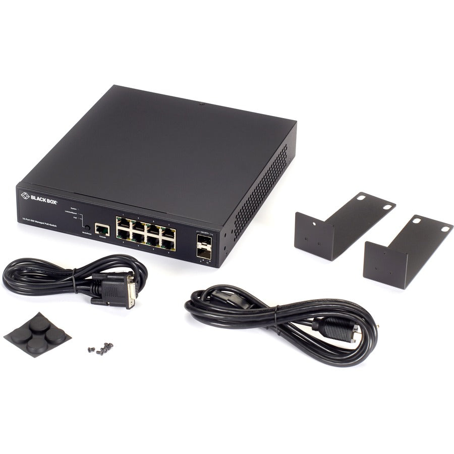 Gigabit Ethernet Managed PoE Switch - LPB3000 Series 1000 Mbps | BLACK BOX LPB3010A
