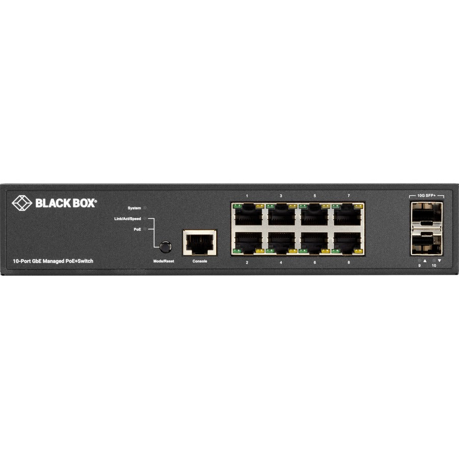 Gigabit Ethernet Managed PoE Switch - LPB3000 Series 1000 Mbps | BLACK BOX LPB3010A