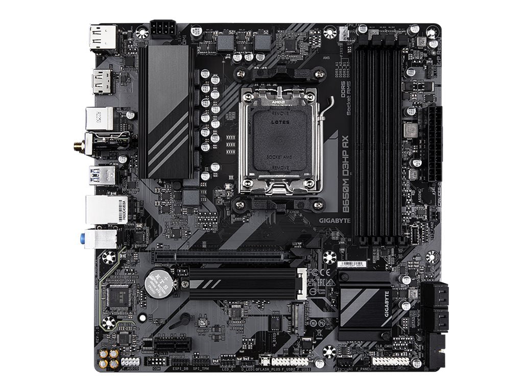 Gigabyte B650M D3HP AX - 1.0 - motherboard - micro ATX - Socket AM5 - AMD B650 Chipset - USB 3.2 Gen 1, USB-C 3.2 Gen 1 - 2.5