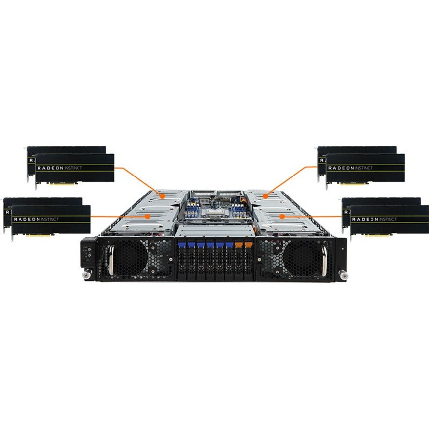 Gigabyte G292-Z22 Barebone System - 2U Rack-mountable - Socket SP3 - 1 x Processor Support