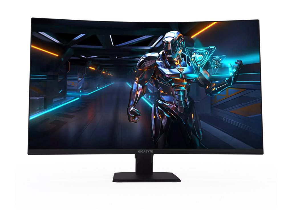Gigabyte GS32QC - LED monitor - curved - 32 (31.5" viewable) - 2560 x 1440 QHD @ 170 Hz - VA - 300 cd/mï¿½ - 3500:1 - 1