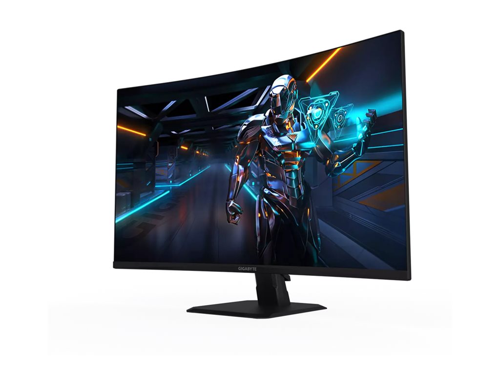 Gigabyte GS32QC - LED monitor - curved - 32 (31.5" viewable) - 2560 x 1440 QHD @ 170 Hz - VA - 300 cd/mï¿½ - 3500:1 - 1
