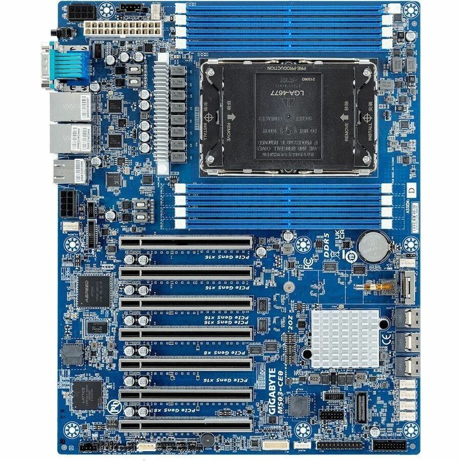 Gigabyte MS03-CE0 Server Motherboard - Intel C741 Chipset - Socket LGA-4677 - ATX - Xeon X