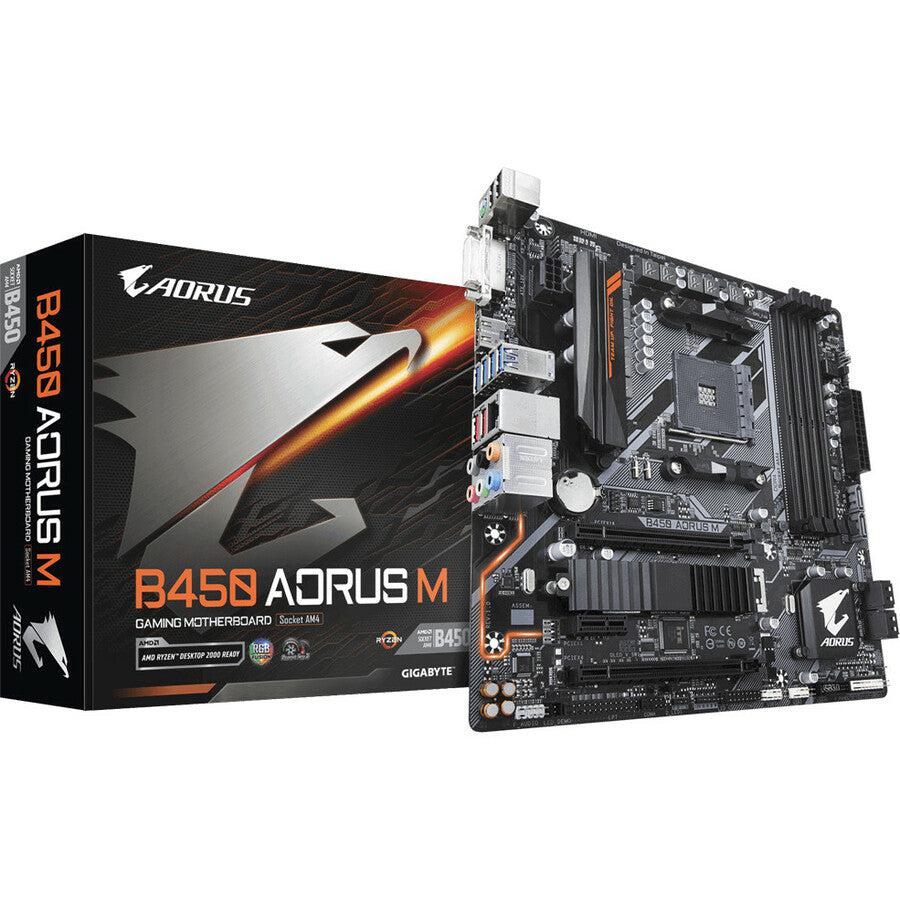 Gigabyte Motherboard B450 Aorus M Am4 Amd B450 Sata 6Gb/S Micro Atx Amd Motherboard