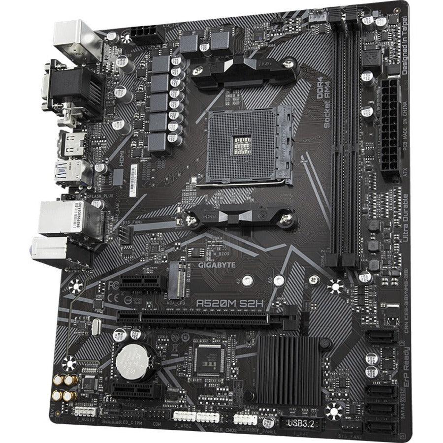 Gigabyte Ultra Durable A520M S2H Desktop Motherboard - AMD A520 Chipset - Socket AM4 - Micro ATX A520MS2H