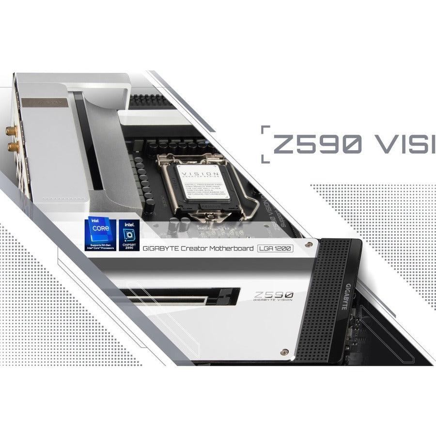 Gigabyte Z590 Vision D Socket Lga1200/ Intel Z590/ Ddr4/ Quad-Gpu & 2-Way Crossfire/ Sata3&Usb3.2/ M.2/ Wifi&Bluetooth/ Atx Motherboard