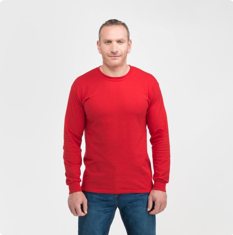 Gildan® Ultra Cotton™ Long Sleeve T-Shirt – Classic Fit & Durable Comfort