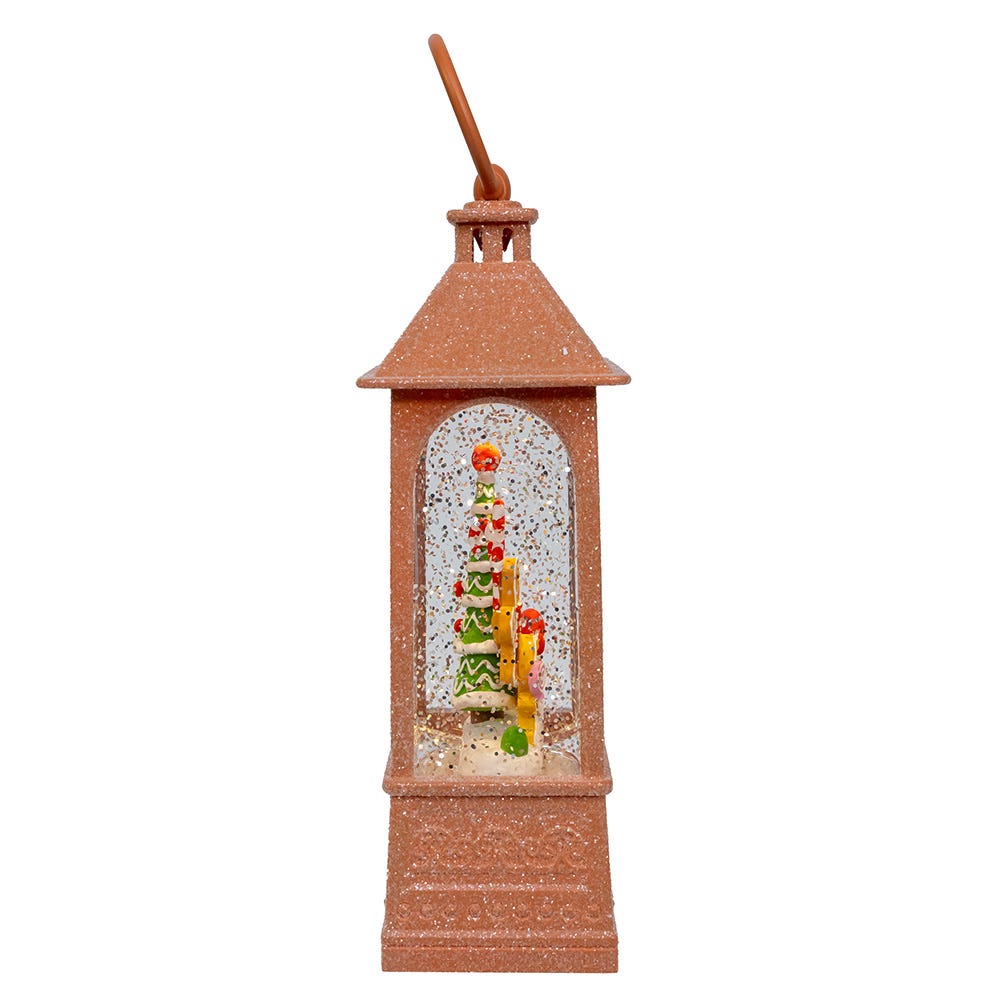 Gingerbread Lantern Spinning Lighted Waterglobe