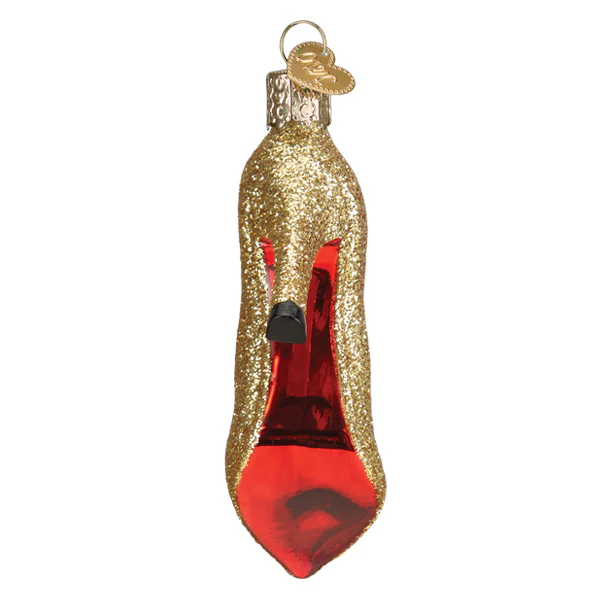 Glam Heel Glass Ornament