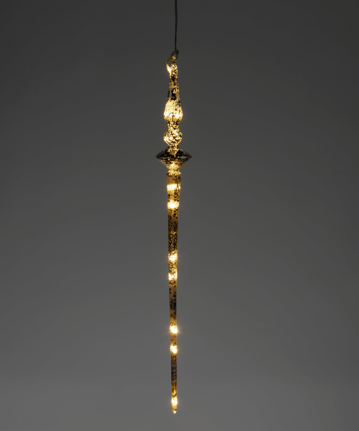 Glass LED Icicle Ornament